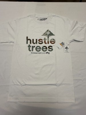 NWT LRG Hustle Trees T-Shirt Men's Small White Graphic Tee Cotton Streetwear Ska