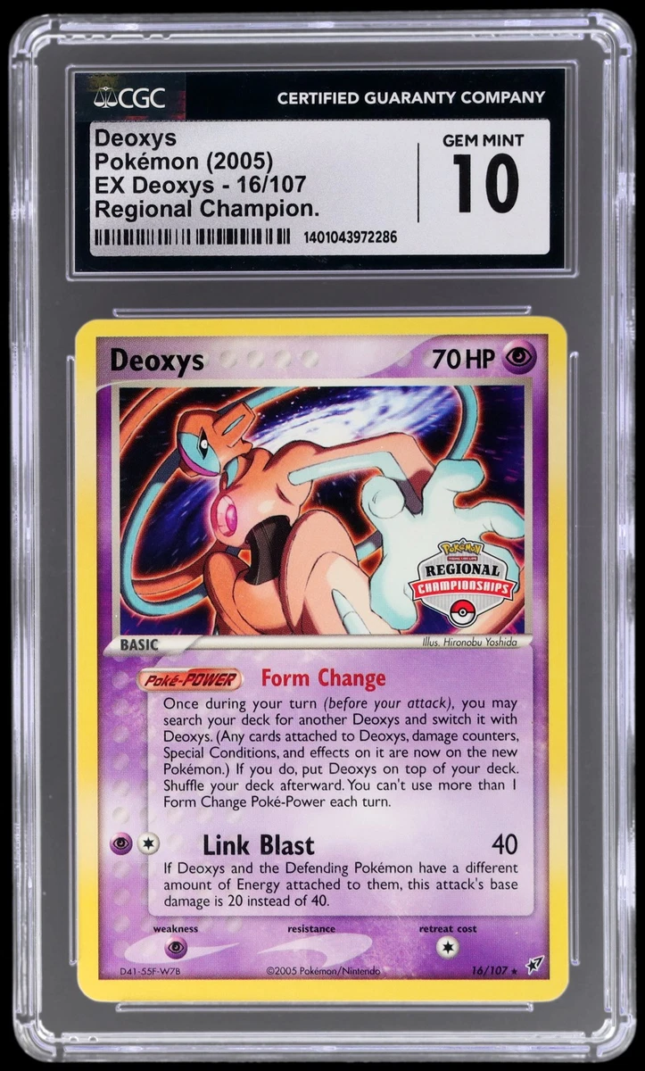 Pokémon TCG EX Deoxys Grade 10 Individual Collectible Card Game