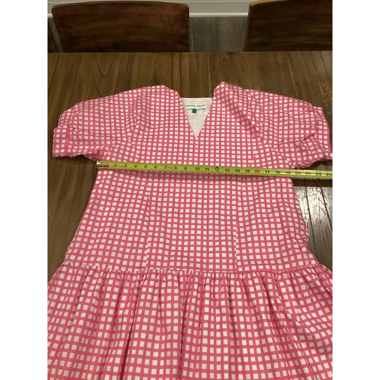 Brooke Wright lucy tiny pink check mini Dress Sho… - image 5