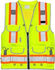 Safety Vest for Men, Hi Viz, Class 2, Two Tone, Woven