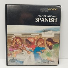 Atari 400 800 Conversational Spanish 1980 Cassette Set CX4120 Free Shipping