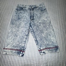 Vintage 80  s Landing Gear Acid Wash High Waist Denim Shorts Retro Y2K Size 7