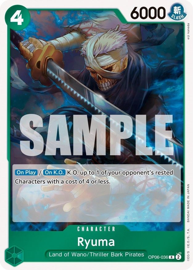 One Piece Ryuma (OP06-036/239) OP06 Wings of the Captain NM FOIL