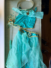 Disney Princess Jasmine Costume Complete Outfit S6 w/ wand, crown from bibbidi