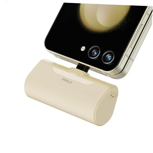 Small USB-C Portable Charger, 4500mAh Portable Charger for iPhone 16 Cream