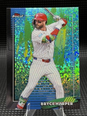 2026 Topps Finest Bryce Harper Mini Diamond Blue Refractor /199 #73