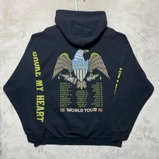 Luke Combs Hoodie Size XXL 2023 World Tour Beer Never Broke My Heart Black