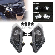 2PCS Front Left Light LED Headlights Assembly For Can-Am Maverick X3 2017-2021