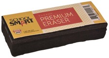 Premium Chalkboard Eraser, 5 L x 2 W x 1 H in, Felt, Black/White - 009219