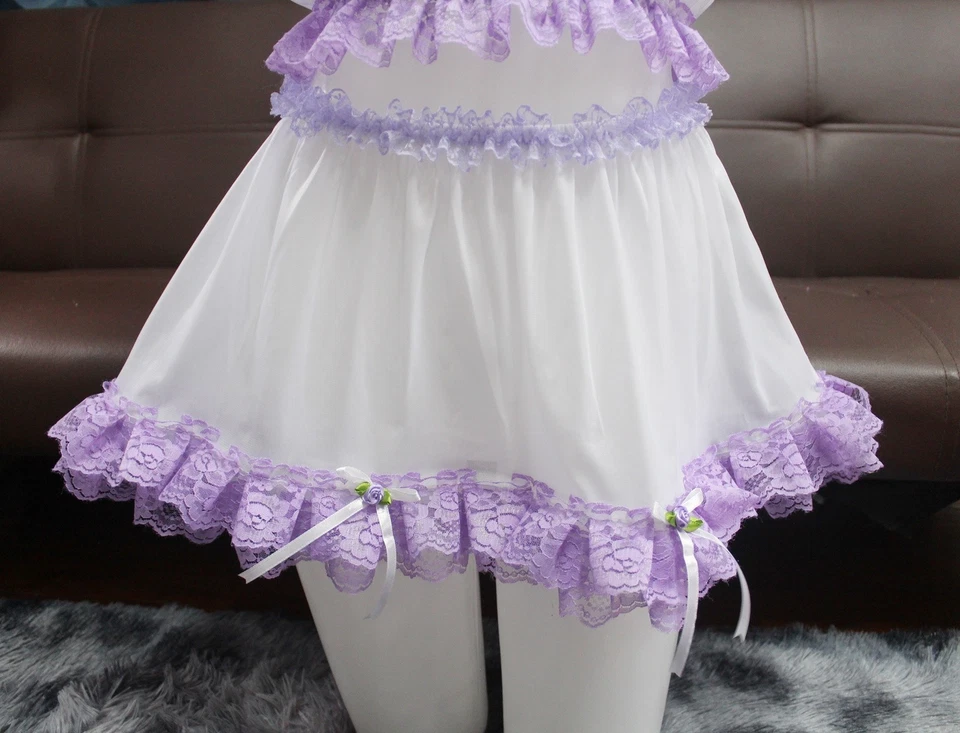 #A28 2XL/ElásticoW.24-46" VTG Estilo Conjunto 2 Piezas Tops Tubo Nylon Blanco + Medio Deslizamiento 11" Foto 4 de 4