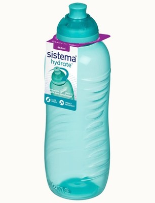 Sistema 460ml Twist N Sip Squeeze Bottle   Minty Teal   Flasche in frischem Teal