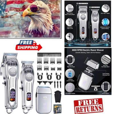 Ultimate Men s Hair Cutting Kit: Cordless Clippers & T-Blade Shaver Super Set