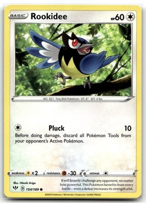 Rookidee 154/189 SWSH03: Darkness Ablaze Common Pokemon TCG NM