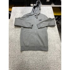 Puma ESS Full Zip Hoodie Heather Gray Recycled Material Size S NWT