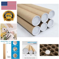 Durable 2 x 24 Inch Kraft Mailing Tubes - Perfect for Art & Document Shipping