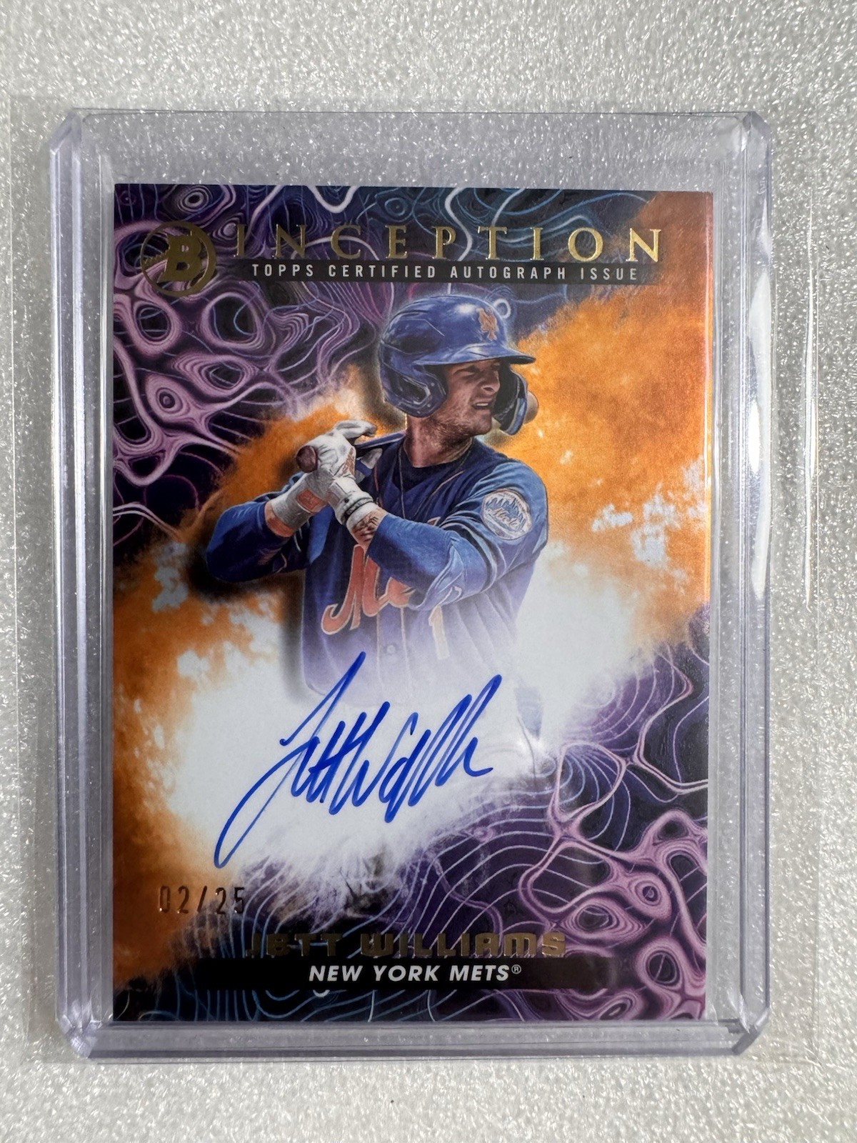 Jett Williams-SS•2023 Bowman Inception Primordial Prospect Auto-Orange Foil•/25