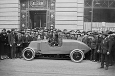 Renault 6CV factory Grand Prix racer in Paris photo press photograph