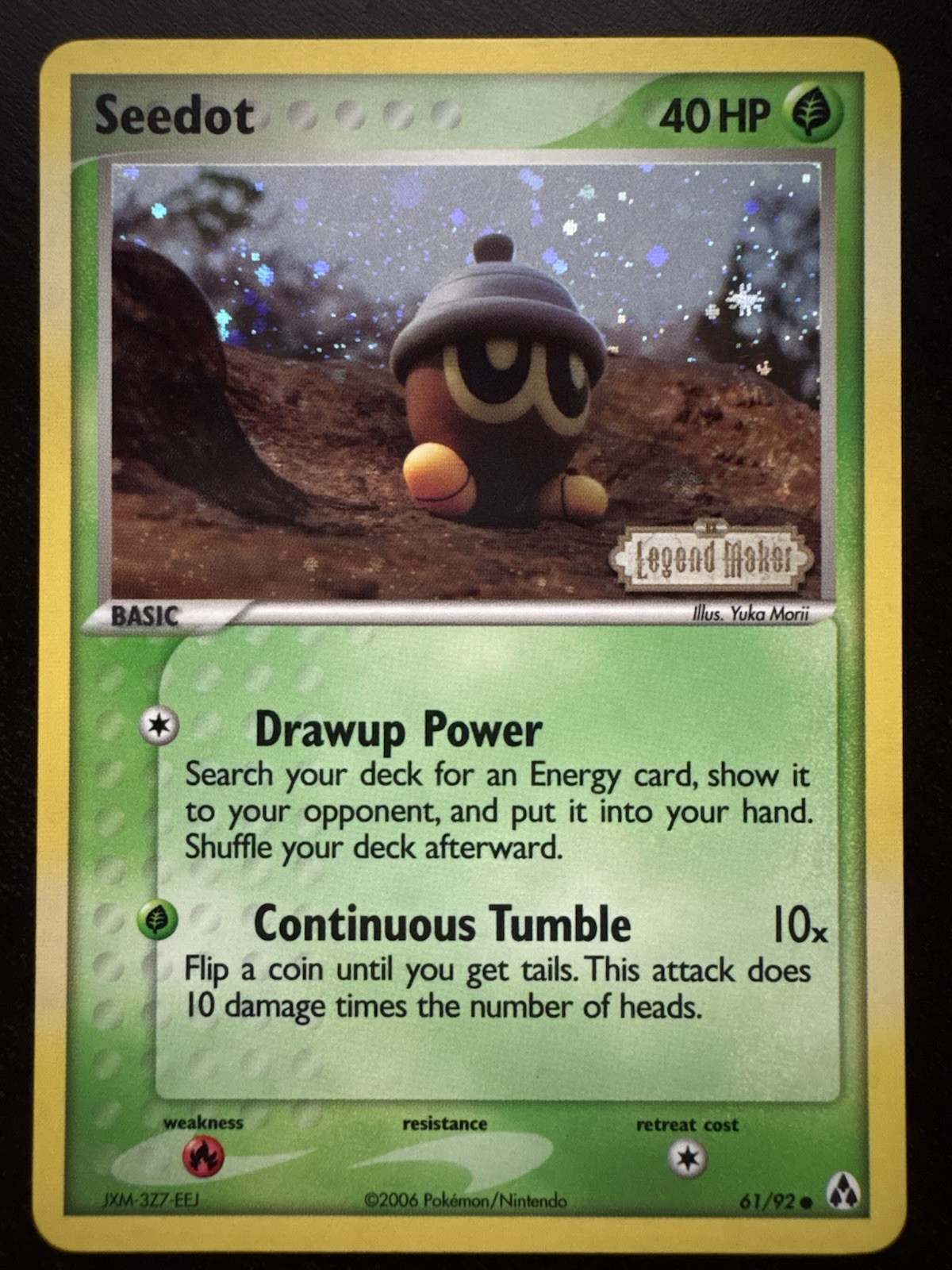 SEEDOT REVERSE HOLO 61/92 EX LEGEND MAKER NM POKEMON