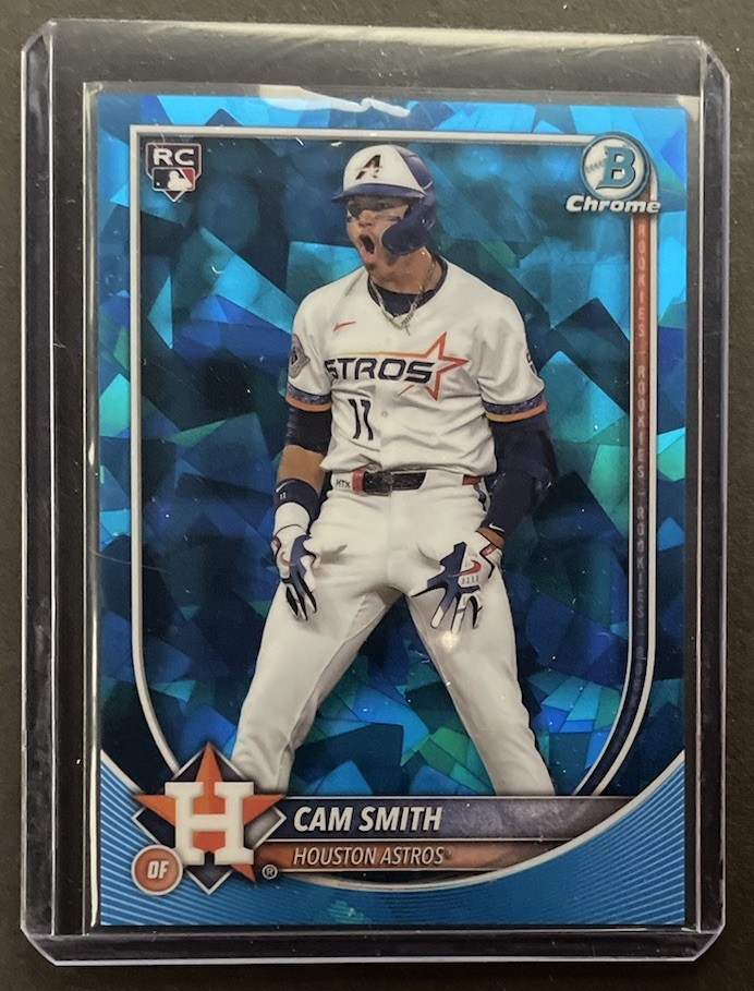 2025 Bowman Chrome Sapphire #77 Cam Smith Image Variation Houston Astros RC