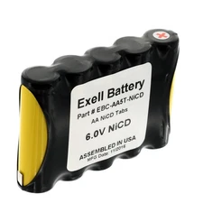 Exell  6V 1000mAh NiCd  Battery Pack w/ Tabs Scanner Power Tool Torch Solar