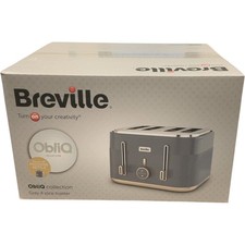 Image of Breville Obliq Collection Grey 4 Slice Toaster Variable Browning Control 4187