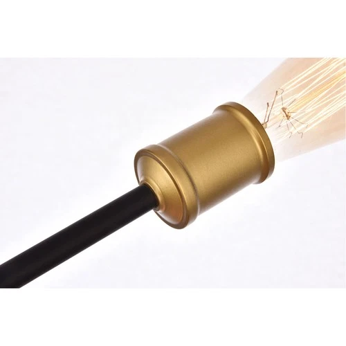 Living District LD8003W24BK Axel Wall Sconce Black and Brass - Picture 3 of 6