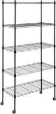 Simple Deluxe 5-Tier Storage Shelving Units, 24.02" W x 13.78" D x 59" H Wire Sh