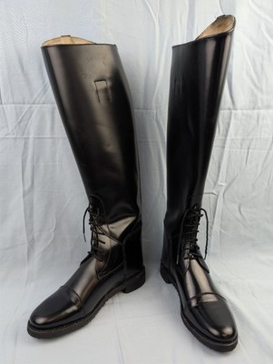 Vintage Manfield By Eiser's Black Leather Tall Riding Boots Women's 9C...