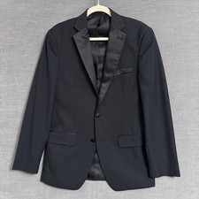 Giorgio Tuxedo Jacket 38R Black Satin Formal Evening Wedding Classic Party