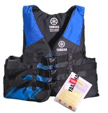 YAMAHA NYLON 3-BUCKLE BLACK/BLUE PFD MEN'S 