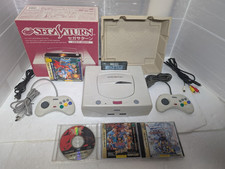 Sega Saturn White Console 4MB RAM X men VS Street Fighter Japan