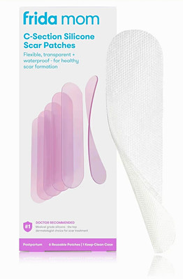 Frida Mom C-Section Silicone Scar Patches, 4 Reusable Patches & Keep ...