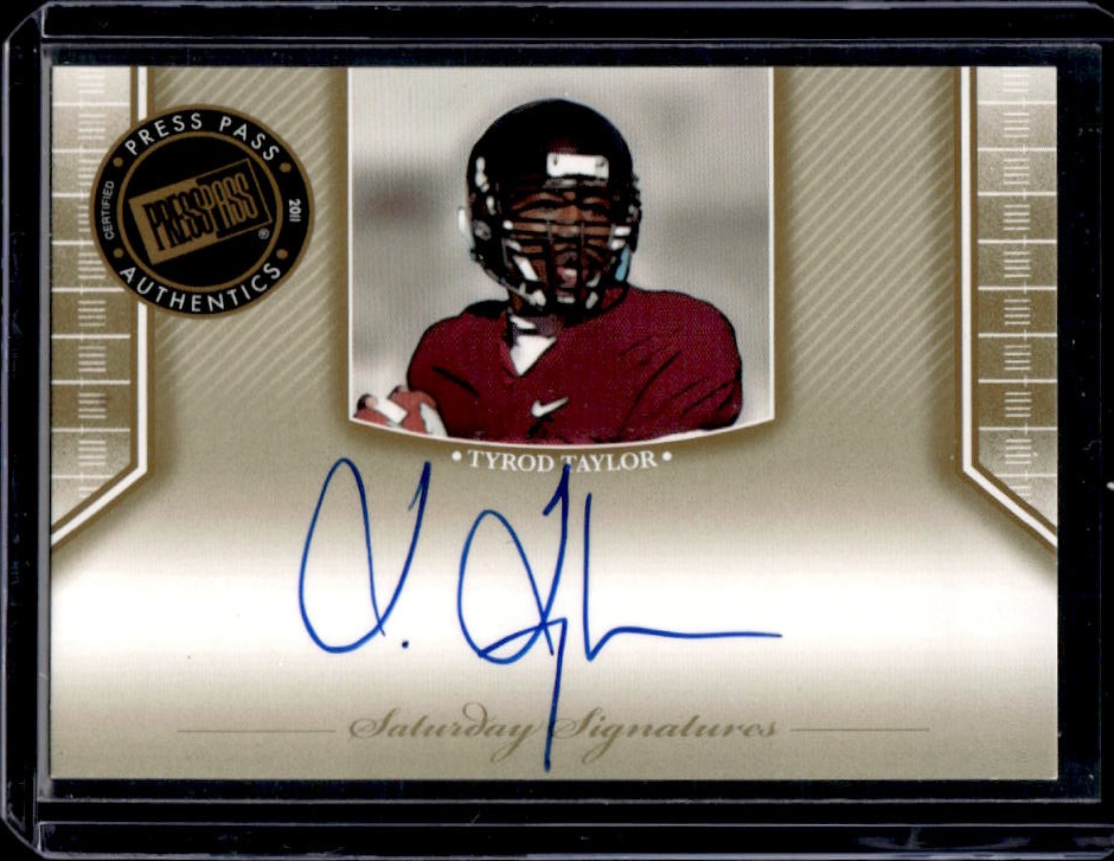 Tyrod Taylor Press Pass Legends Saturday Signatures #SSTT Base