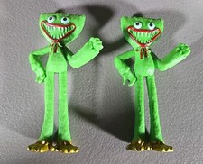 x2 Poppy Playtime Green Scary Huggy Wuggy Bendy Action Figures Cake Toppers
