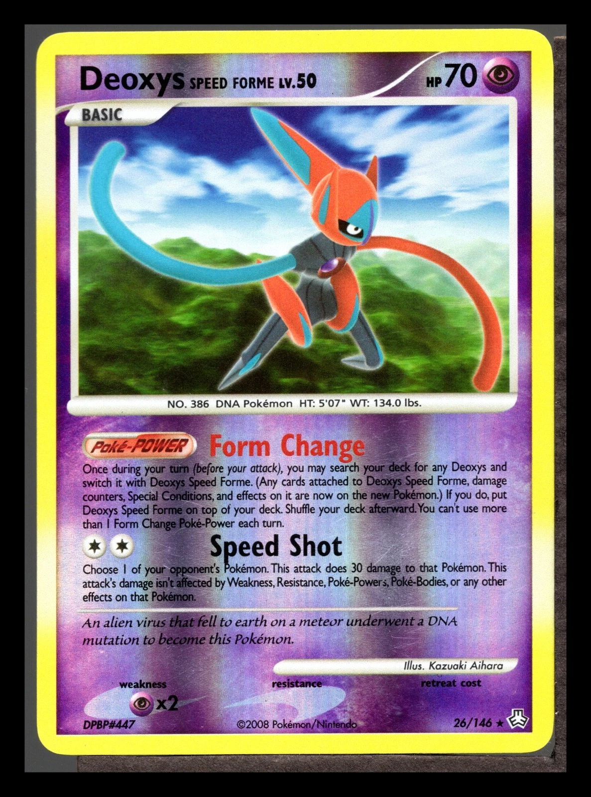 Deoxys Speed Forme Lv. 50 26/146 - Reverse Holo - Legends Awakened - LP