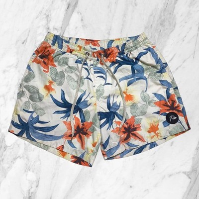 QUIKSILVER Herren Anzug Blumen Blumen Taschen Stretch Boxershorts Meer Größe S