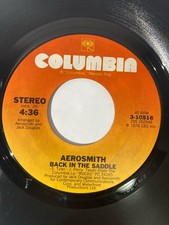 AEROSMITH: back in the saddle / nobody's fault COLUMBIA 7" Single 45 RPM