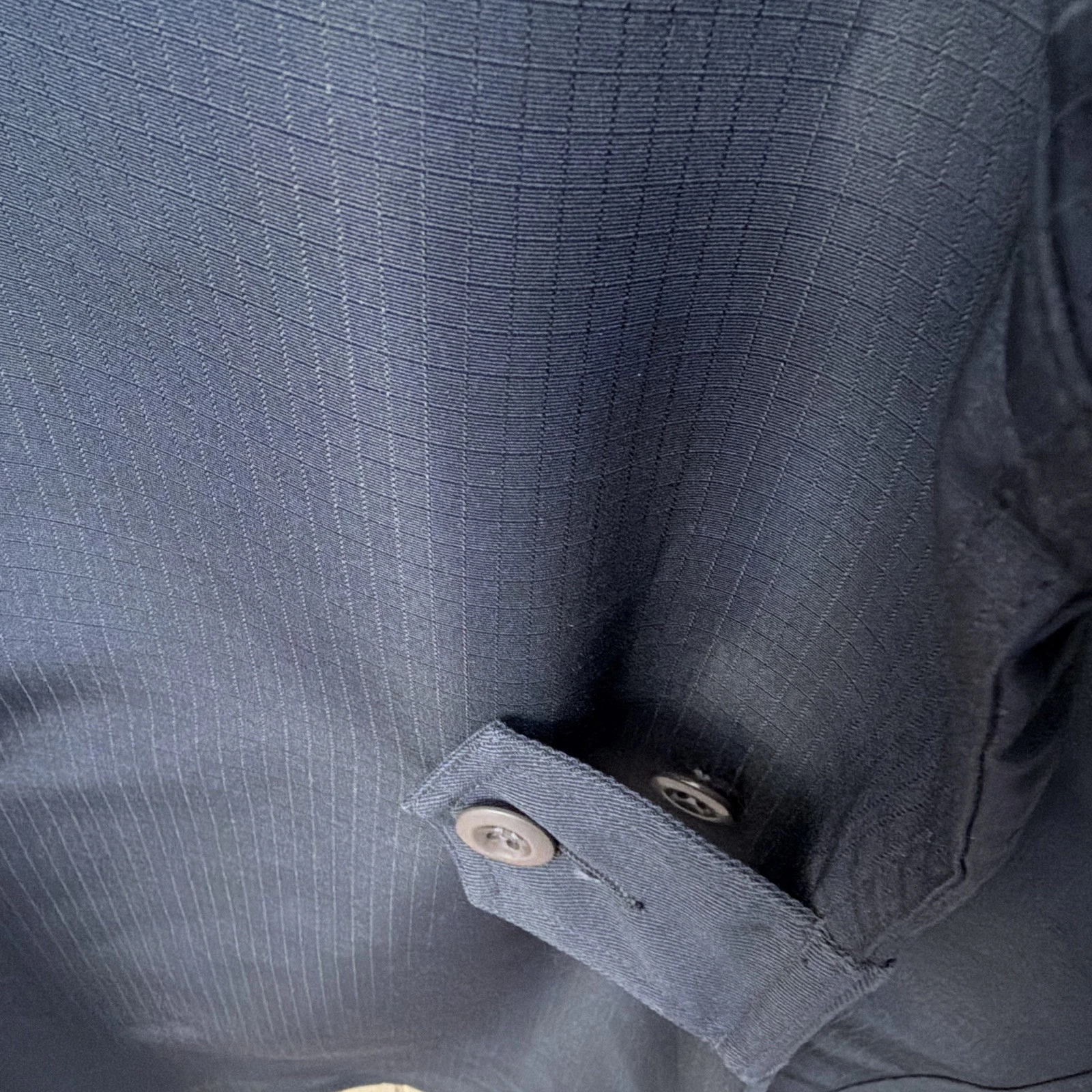 Acne Studios Navy Ripstop Military Jacket Button Front Pockets Men's 46 - product detail image 8