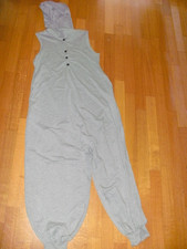 Damen Overall Jumpsuit Einteiler grau mit Kapuze cooles Teil Gr. M Shein SheIn