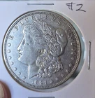 1921 Morgan Silver Dollar No Mint mark fine feather detail & some toning