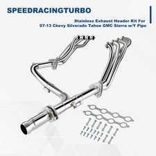 Stainless Exhaust Header Kit For 07-13 Chevy Silverado Tahoe Gmc Sierra Wy Pipe