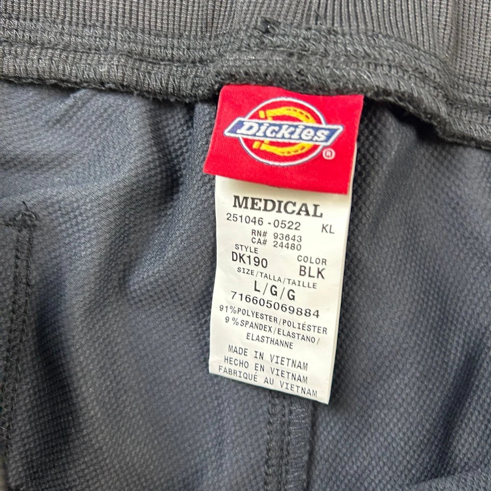 Pantalones Dickies Para Hombre Grandes Negros Cordón Dynamix Uniforme Médico Nuevo Con Etiquetas Foto 2 de 4