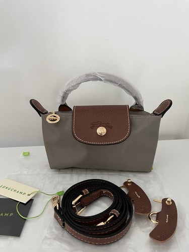 Sac Mini Longchamp XS Taupe&Marron NEUF avec étiquette et bandoulière - Foto 17 di 24