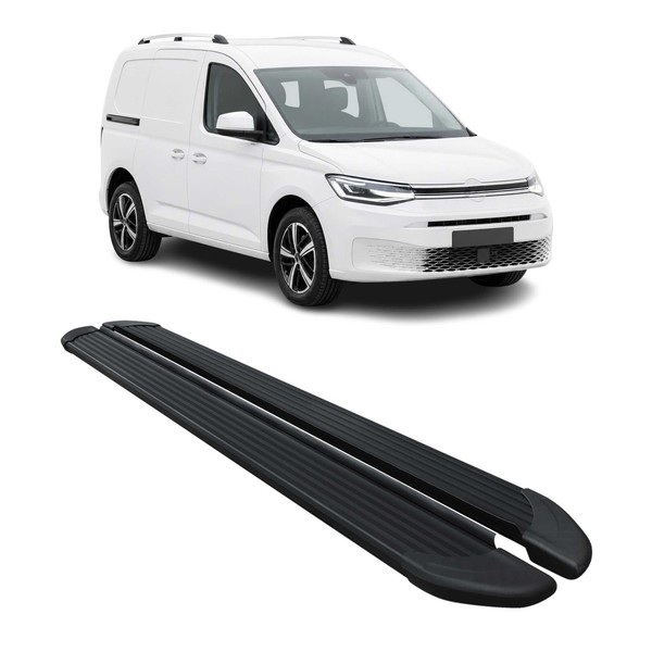 Trittbretter Seitenschweller FüR VW Caddy Maxi 2020-2026 L2 Aluminium Schwarz-image