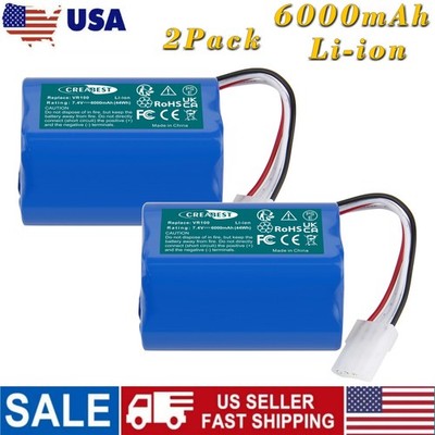 2x 7.4V 6Ah Battery for Vorwerk Kobold VR100,46439,Vorwerk SCM67524 Li-ion Cell