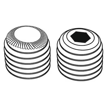 Sckt Set Scrw, Knurl Cup, 3/8-16X1, Pk100,  U07890.037.0100