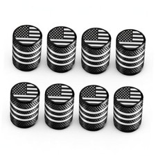Tire Valve Stem Caps 8 Pack Aluminum Premium Schrader Valve American Flag