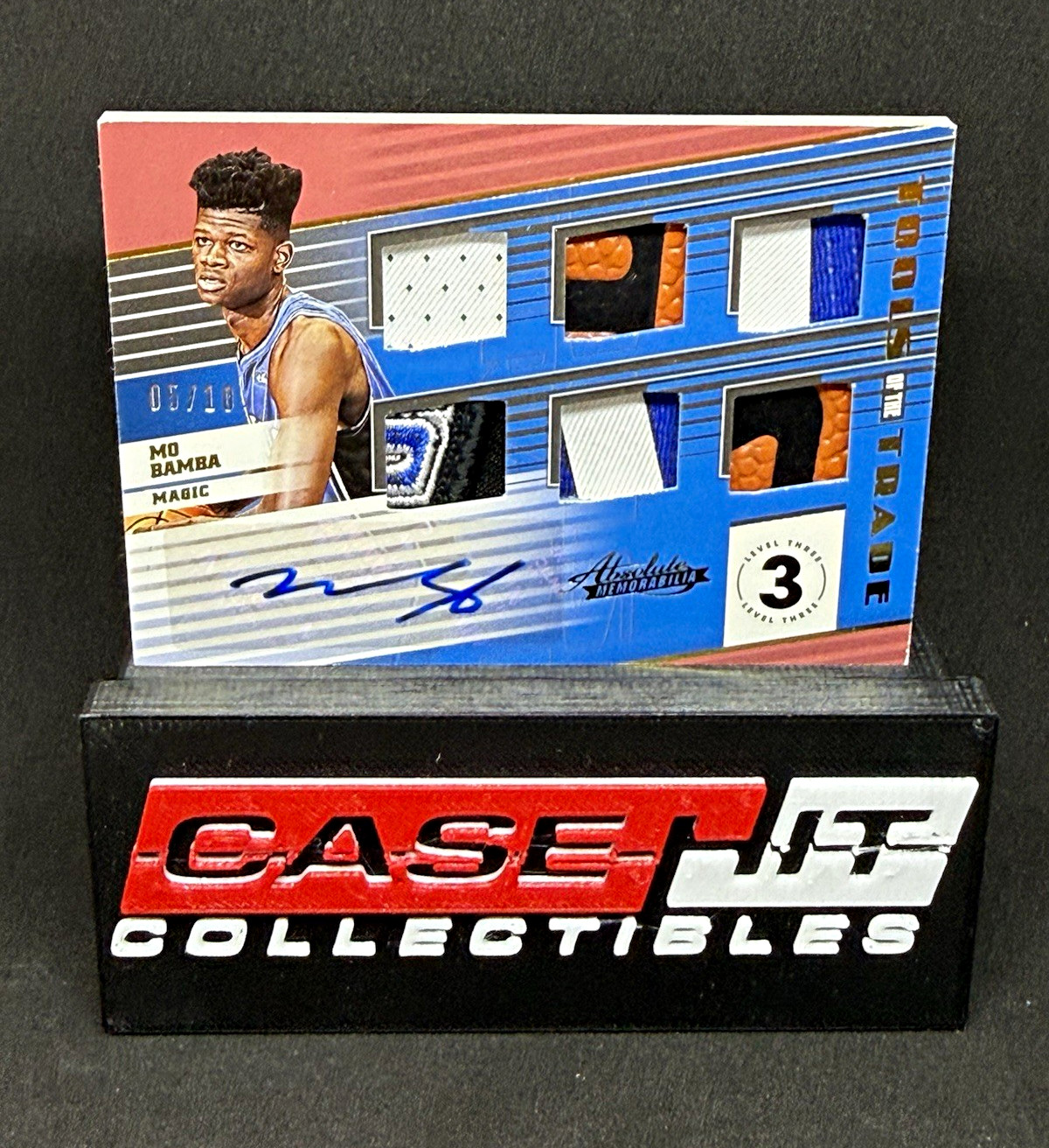 Panini Absolute 2018-19 Mo Bamba Magic Tools Trade L3 RC Auto 6 Swatch /10 B6