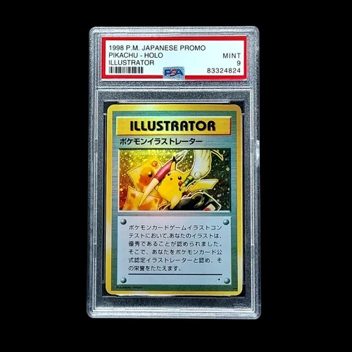 1998 Pokemon Pikachu ILLUSTRATOR Japanese PROMO PSA 9 - Custom Display Piece