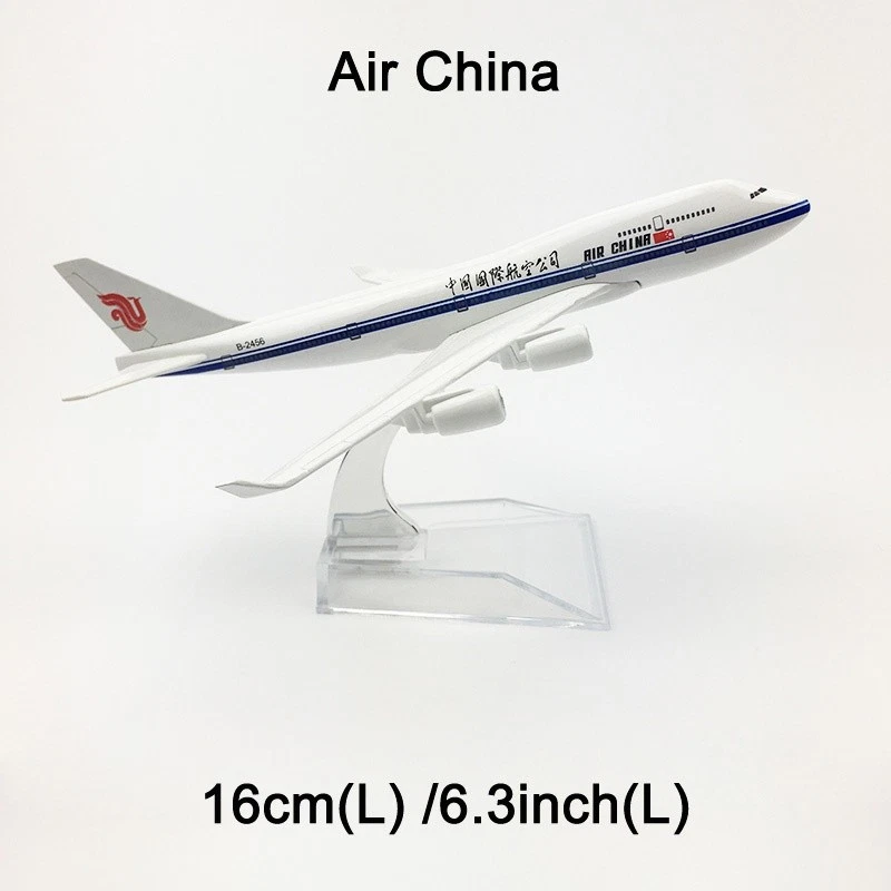 Modello Aereo in Lega Diecast 1:400 Boeing 747-4J6 Air China 16cm Da Collezione - Immagine 2 di 4